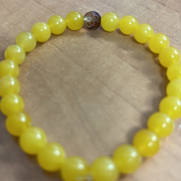 #101 Lemon 🍋 Drop Jade Bracelet 8mm NEW ARRIVAL - Picture 4 of 5